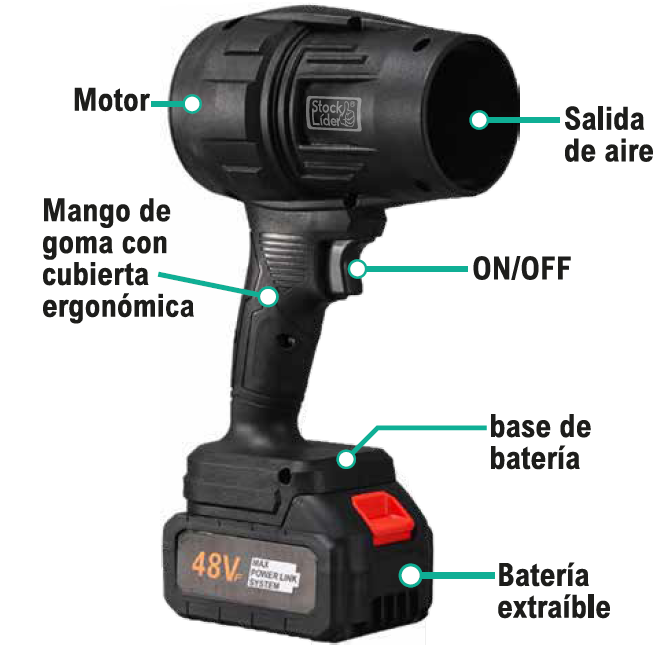 Soplador turbo de aire comprimido