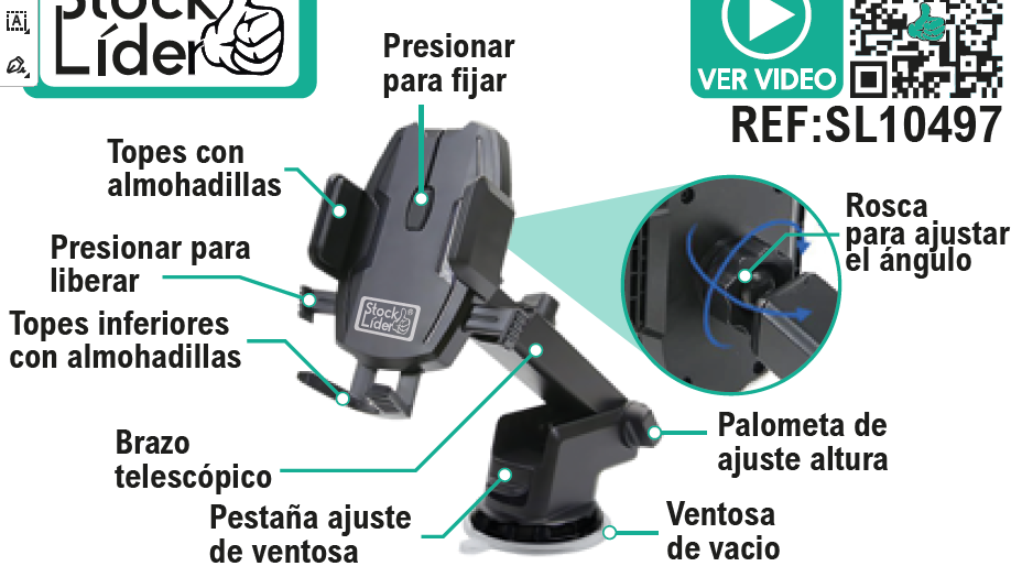 Soporte móvil para coche con brazo